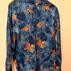 美品　MAJUN  かりゆし　Lサイズ　長袖　アロハシャツ　かり...