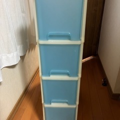 プラスチック製4段収納タンス