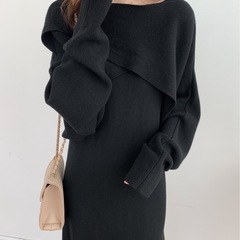 カシュクールプルオーバー＆キャミソールワンピース２点セットの画像