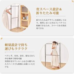 VECELO 洗濯物干し 物干しスタンド 約幅51.5×奥行49×高さ118cm 室内物干し ハンガーラック 物干しラック X型 コンパクト 折り畳み式 組立簡単 ステンレス製 シルバーの画像
