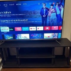 テレビ台　黒　木目調　の画像