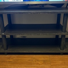 テレビ台　黒　木目調　の画像