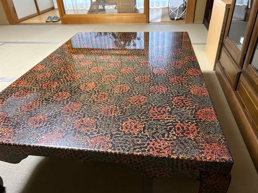 伝統的工芸品　津軽塗　唐塗　座卓