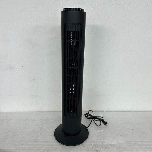 【ジモティ限定特価】ティーズネットワーク リモコン付 スリムタワーファン ブラック STF-RC2-BK 2021年製 空調家電 首振り機能 タイマー付 送風機 Y1143