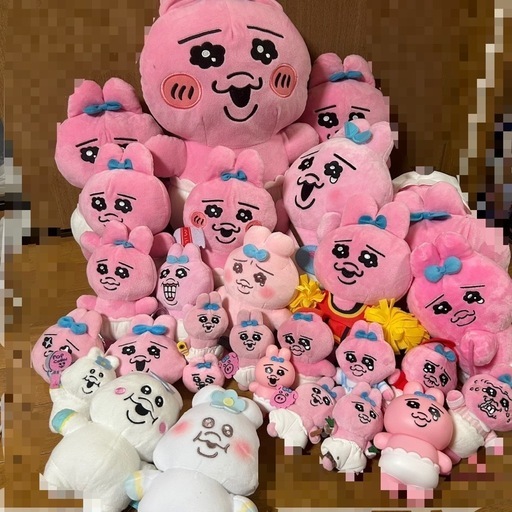 おぱんちゅうさぎ　ぬいぐるみ　んぽちゃむ　可哀想に❗️