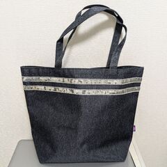 デニム柄トートバッグ
