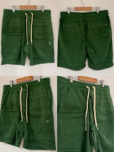 新品☆Outerknown Mサイズ Hightide スウェット ショーパン グリーン オーガニックコットン
