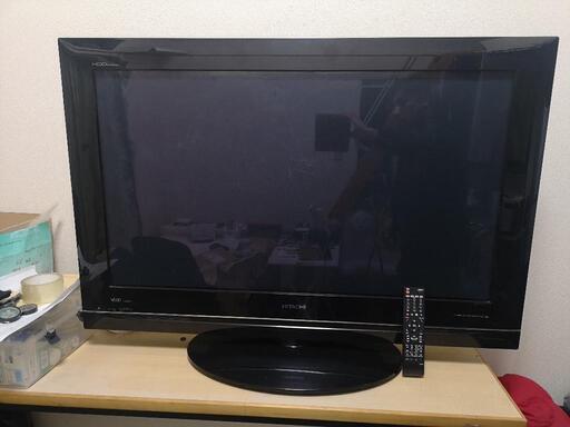 HITACHIプラズマテレビ42\u0026テレビ台(事務用テーブル)