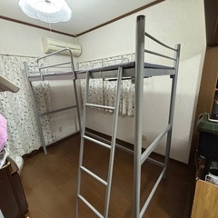 シングルロフトベッド、サビ有り　