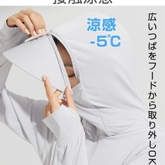サンバイザー付き　UVパーカーの画像