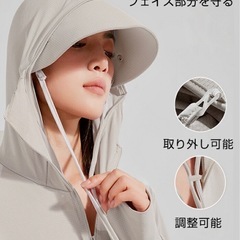 サンバイザー付き　UVパーカーの画像