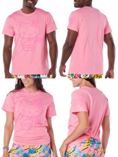 新品☆ZUMBA M/Lサイズ Hello Kitty 半袖 Tシャツ Zumba X Hello Kitty & Friends Hello Kitty Tee Pink A Boo ピンク