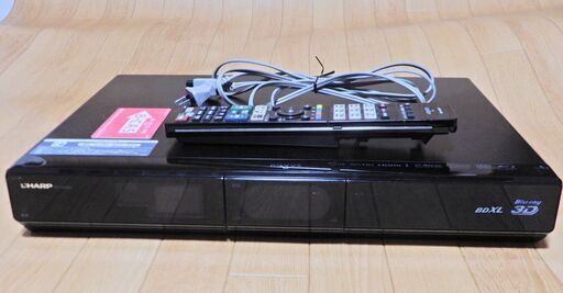 ★SHARP BD-HDS63 HDD/ブルーレイレコーダー 2番組同時録画OK地デジ/BS/CS対応 リモコン電池蓋なし