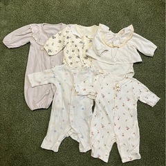 👶【再販‼️】女の子　50-70㎝　カバーオール　ロンパース5点...