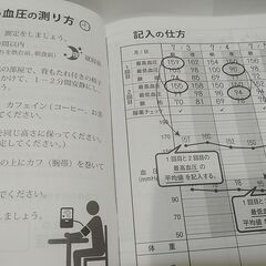 数値、グラフ記載、見やすい管理の血圧手帳　8冊　の画像