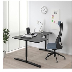 ※4/7まで※ ゲーミングデスク　仕事机　ワークデスク　L字　IKEA BEKANT 昇降式の画像