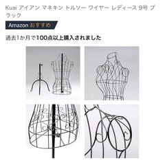 アイアンマネキン　トルソー　ブラックの画像