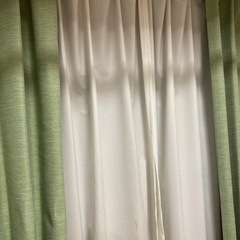 【引取先決定】遮光2級・防炎・50サイズカーテン(パレット3 イエローグリーン 100X190X2)の画像