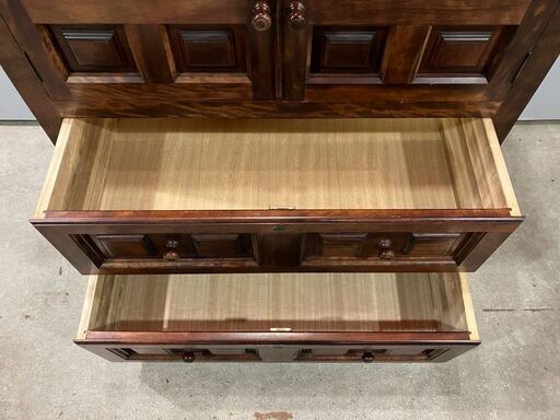 『KYUSHU』九州民芸家具 チェスト サイドボード 飾棚 RWche7 KYUSHU』九州民芸家具 チェスト サイドボード リビング収納 収納 棚 飾