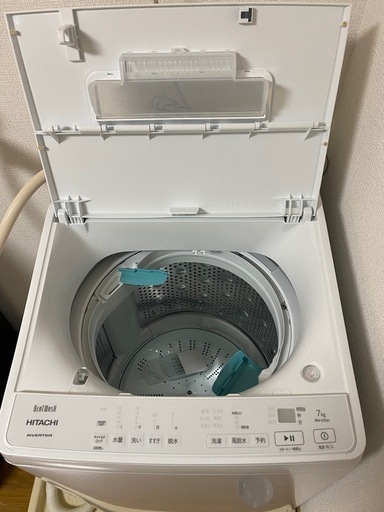 最終日値下げ！【極美品】日立 全自動洗濯機 7kg BW-G70H W ホワイト インバーター ビートウォッシュ ナイアガラビート洗浄