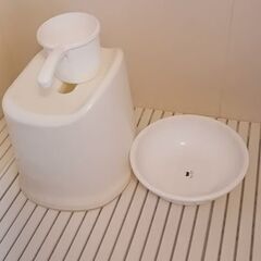 風呂用洗面器と椅子