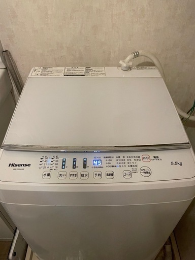 洗濯機　5.5kg 2019年製