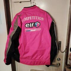 エルフ elf メンズ MENS 春秋ライディングジャケット LL 赤 レッド ほぼ新品 難ありの画像