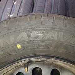 新品未使用タイヤ 185/70R14 ノート純正スチールホイールセットの画像