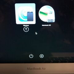 「MacBook Air 11インチ Early 2015　MJVM2J/A」超軽量薄型モバイルノートPC / Core i5搭載 / メモリー4GB / SSD-128GB / Webカメラ / Bluetooth / 無線LAN / MacOS(Sonoma－Patcher利用) &Office2019とWindows11(23H2)＆OfficeProPlus選択起動可能の画像