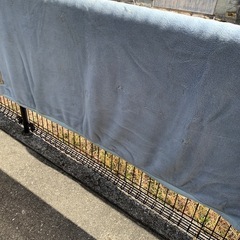 【訳あり】水色地柄なし合わせ毛布シングルサイズ
