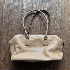 【お話中】本革レザーバッグ　キャメル の画像