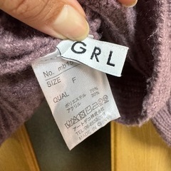 GRLニットセーター(パープル、Fサイズ)の画像