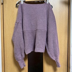 GRLニットセーター(パープル、Fサイズ)の画像