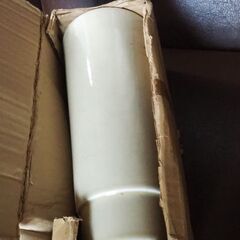 フラワーベース、23，5ｃｍ、未使用、白磁、花瓶