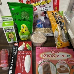 鳥飼育セット　鳥かご　餌　ペットヒーターの画像