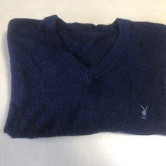 紳士VネックセーターLの画像