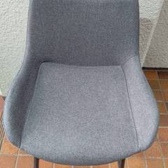 値下げしました ハイスツール　布　グレー　2脚ありの画像