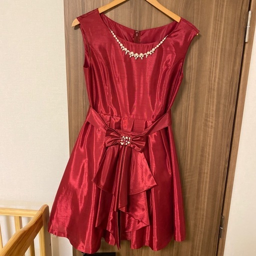 ドレス　結婚式　二次会　お呼ばれ　ワインレッド