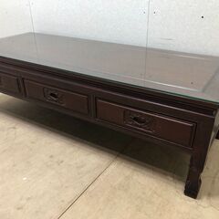 紫檀 唐木家具 無垢材 センターテーブル 引き出しローボードTV