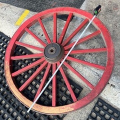 【骨董品】木製大型車輪