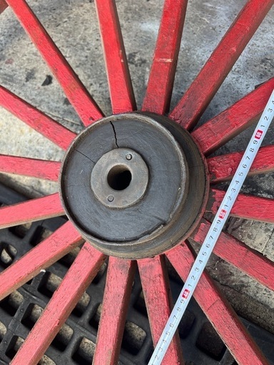 【骨董品】木製大型車輪