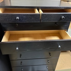 黒色タンス　中古品
　の画像