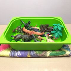 恐竜フィギュア・おもちゃセット・専用マット付・No.250217-05の画像