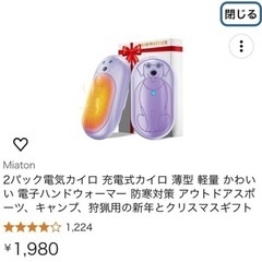 値下げ　電気カイロ　充電式の画像