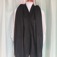 1275.黒いボタン付き2wayボレロストール☆の画像