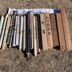 掛軸 20本 まとめ売り 大量 まとめて 共箱もあり 箱付き掛け...
