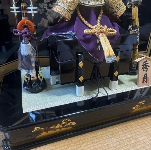兜平飾り　秀月　本金箔押兜　5月人形 兜平飾り 秀月 本金箔押兜 5月人形