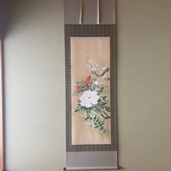 四季草花　掛け軸