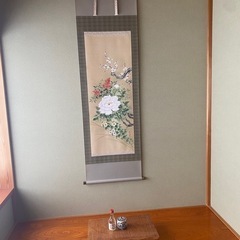 四季草花　掛け軸の画像
