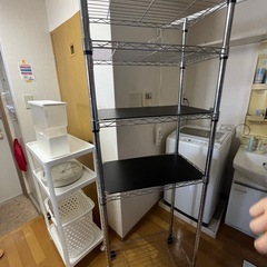 5段スチールラック(木製中板2枚付き)